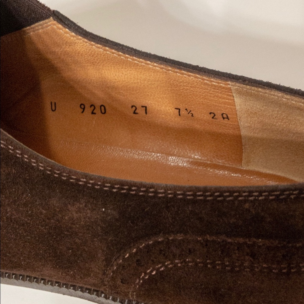 Salvatore Ferragamo Suede Wingtip Oxfords 7.5 AA - Picture 6 of 6